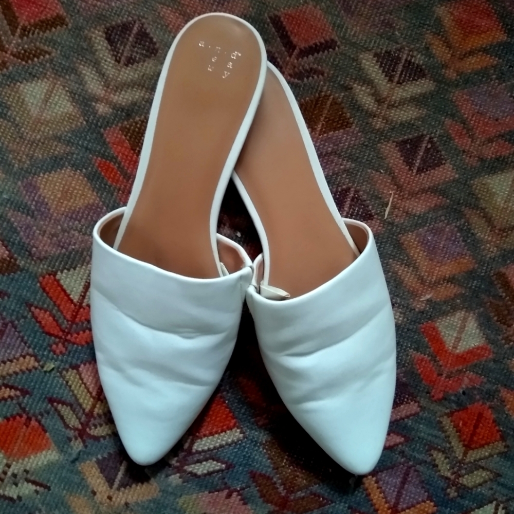 A.N.D. white mules